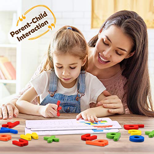 Qukir Spelling Games for 1 2 3 Year Olds, Alphabet Flash Cards Toys for 1-6 Year Old Girls Educational Toys for 2+ Year Olds Boys Kids Toys Age 2 3 4 5 6 Learning Games Spelling Words Matching Letter