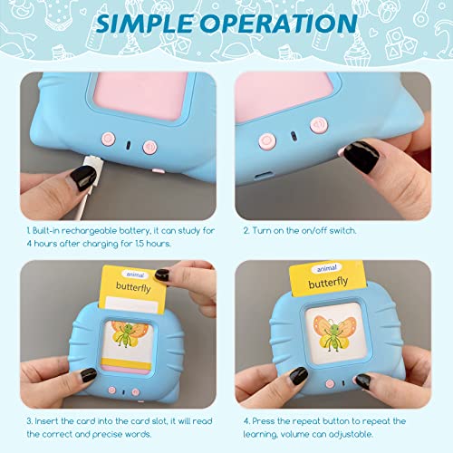 Talking Flash Cards for Toddlers Speech Therapy Toys For Toddlers for 2 3 4 5 6 Year Old Girls Boys 224 Sight Words Early Educational Toys Preschool Learning Resources Montessori Interactive Gifts