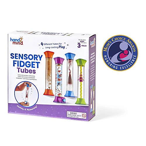 Learning Resources Sensory Fidget Tubes, Anxiety Relief Toy, Occupational Therapy Toys, Fidget Toys for Kids, Kids Sensory Toys for Sensory Play, Play Therapy Toys (Set of 4)