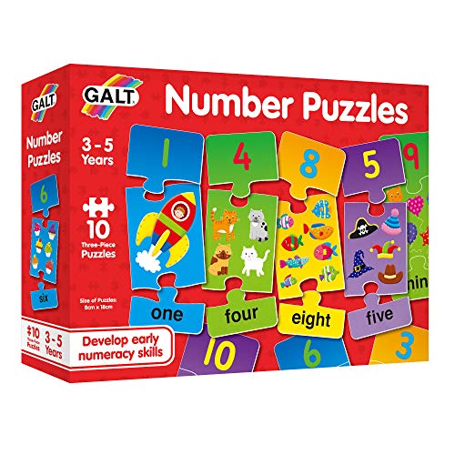 Galt Toys, Number Puzzles, Numbers Jigsaw Puzzle for Kids, Ages 3 Years Plus