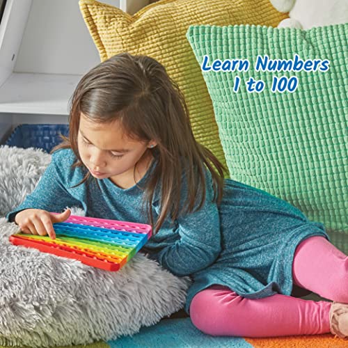 Learning Resources Hundred Board Sensory Bubble Popper, Pop for Counting, Push Pop Fidget Toys, Multiplication Practise, Fine Motor Skills Toys, Focus Tools for Kids, Quiet Fidgets for Classroom