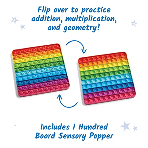 Learning Resources Hundred Board Sensory Bubble Popper, Pop for Counting, Push Pop Fidget Toys, Multiplication Practise, Fine Motor Skills Toys, Focus Tools for Kids, Quiet Fidgets for Classroom