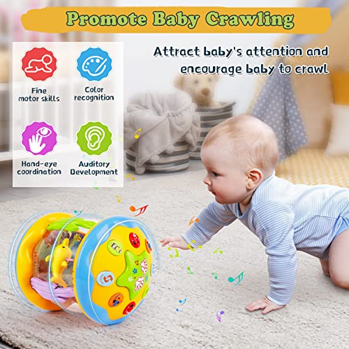 L&Y Baby Toys 6 to 12 Months, Ocean Projector Light Up Toys with Music, Sensory Toys for 1 2 3 Year Old Boys Girls, Musical Toys 12-18 Months Crawling Learning Tummy Time Toys 1st Birthday Gifts