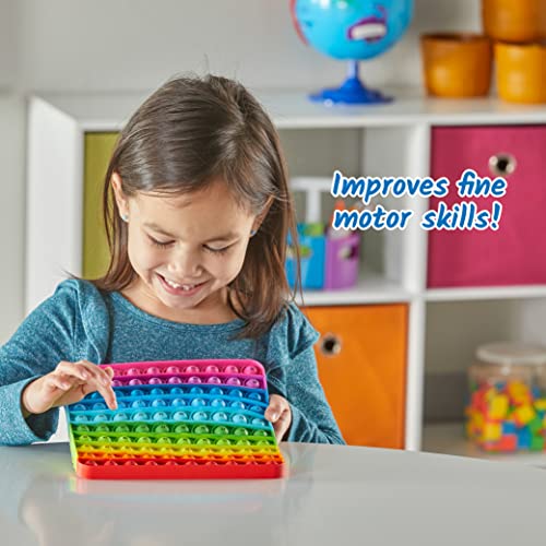Learning Resources Hundred Board Sensory Bubble Popper, Pop for Counting, Push Pop Fidget Toys, Multiplication Practise, Fine Motor Skills Toys, Focus Tools for Kids, Quiet Fidgets for Classroom