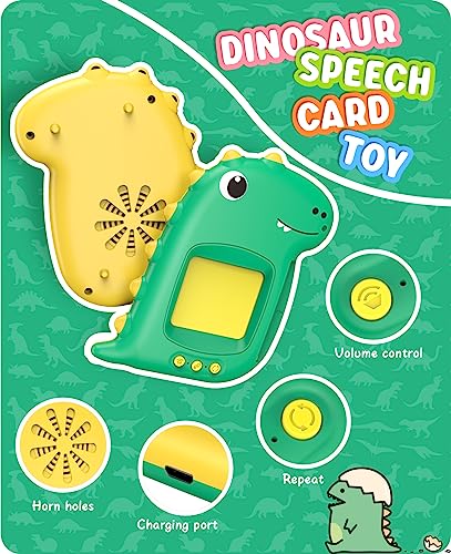 Talking Flash Card Learning Educational Toy, 224 Words 112 Double Sided Dinosaur Montessori Toys, Preschool SensoryToys For 1-6 Years Old Toddlers, Birthday Gift for Kids