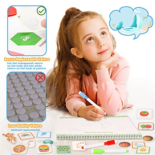 DINORUN Montessori Toys Busy Book for Toddlers 30 Themes Toddler Toys Preschool Learning Books Educational Toys for 2 3 4 5 Year old Boys and Girls