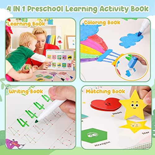 DINORUN Montessori Toys Busy Book for Toddlers 30 Themes Toddler Toys Preschool Learning Books Educational Toys for 2 3 4 5 Year old Boys and Girls