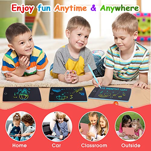 Topfree LCD Writing Tablet, 2 Pack Doodle Scribbler Pad, 8.5 inch LCD Colorful Writing Tablet Drawing Board Learning Gift for Kids, Educational Toys for 3-6 Years Old Boys & Girls