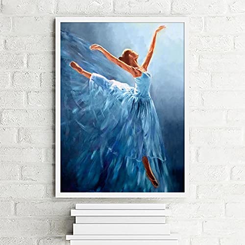 5D Diamond Painting Full Drill Craft Rhinestone Supplies Cross Stitch Diamond Art Full Kits for Adults Paint by Numbers Ballet Girl Handmade Kit Canvas Painting Salon Picture 30x40cm/12x16 inches