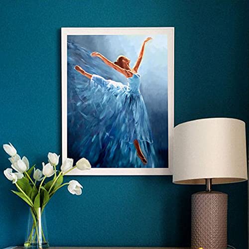5D Diamond Painting Full Drill Craft Rhinestone Supplies Cross Stitch Diamond Art Full Kits for Adults Paint by Numbers Ballet Girl Handmade Kit Canvas Painting Salon Picture 30x40cm/12x16 inches