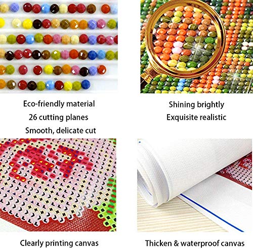 Sealeffort DIY 5D Diamond Painting Kits for Adults Round Full Drill Painting Crystal Rhinestone Embroidery Pictures for Home Wall Decor Gift Arts and Crafts Sailboat in Crystal Bottle 30 * 30cm