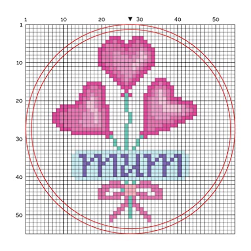 Simply Make Adults Cute Flower Heart Embroidery Craft Cross-Stitch Kit, Makes A Perfect Present for Any Creativity, Hobby Enthusiast, Ideal for Beginners First Starter Sets, Make Your Own DIY Crafts