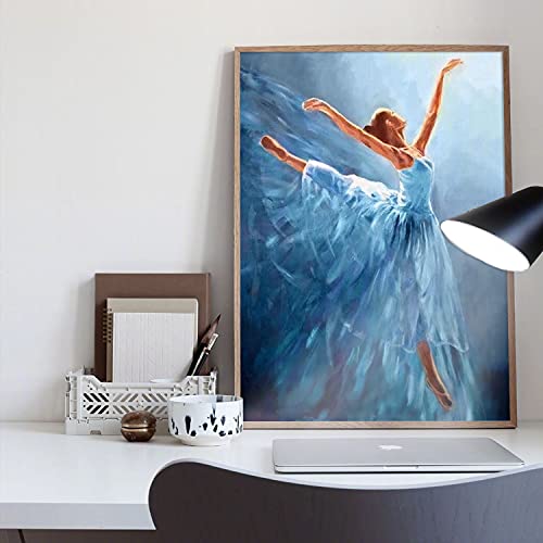 5D Diamond Painting Full Drill Craft Rhinestone Supplies Cross Stitch Diamond Art Full Kits for Adults Paint by Numbers Ballet Girl Handmade Kit Canvas Painting Salon Picture 30x40cm/12x16 inches