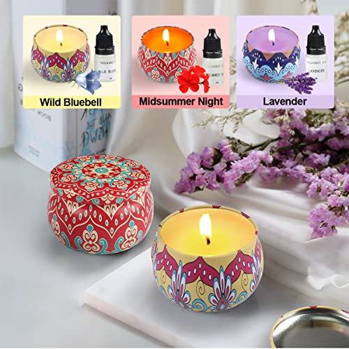 Soy Candle Making Kit, DIY Scented Candle Making Supplies for Adults & Beginners, Full Set Candle Maker Set with Melting Pot, Jars, Soy Wax, Dyes, Wicks, Sticker, Thermometer, Fragrance Oils