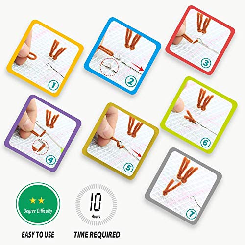 NZHK Latch Hook Kits, Latch Hook Kit for Beginners Love Throw Pillow Cover Pattern Printed Sofa Cushion Crochet Needle for Carpet Embroidery 17" X 17"