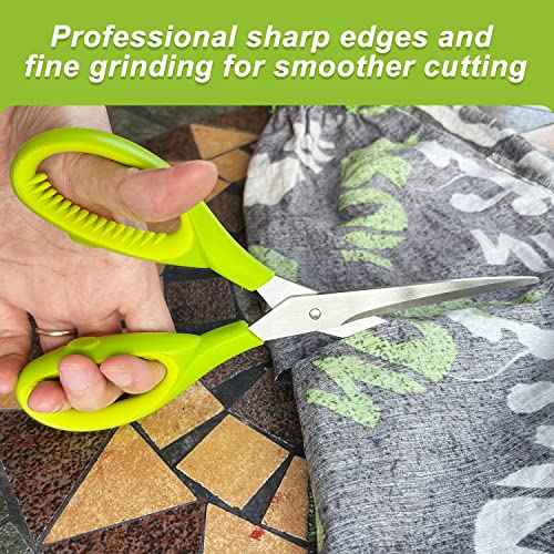 Scissor Set with Sharp Blades, Craft Scissors Stationery for Office School Cutting Sewing Soft Grip Scissors Set of 3, Stainless Steel