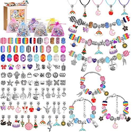Qupzze Jewellery-Making Kits,108 PCS Abundant Romantic Sturdy Jewellery-Making Kits Easy to Install,DIY Gifts for Girls Kids Teens and Adults