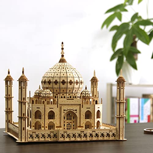 Cuteefun Architecture Model Kit Taj Mahal, 3D Wooden Puzzle for Teens Adults to Build, Make Your Own Woodcraft Kit, Hobbies for Adults, DIY Assembly Toy, Gift Idea for Birthdays Christmas