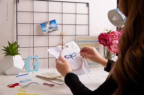 Simply Make Adults Colourful Dragonfly Embroidery Craft Cross-Stitch Kit, Makes A Perfect Present for Creativity and Hobby Enthusiast, Ideal for Beginners First Starter Sets, Make Your Own DIY Crafts