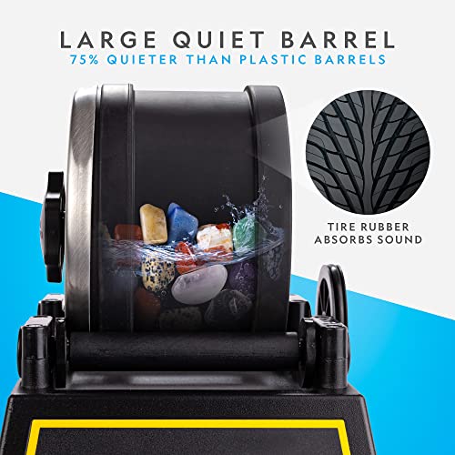 National Geographic Professional Rock Tumbler Kit- Rock Polisher for Kids and Adults, Complete Rock Tumbler Kit with Durable Tumbler, Rocks, Grit, and Our New GemFoam Polisher, A Great STEM Hobby