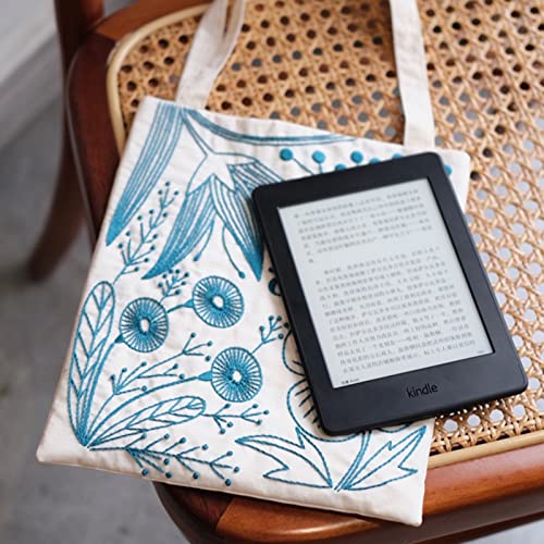 Smart-Feather Flower Embroidery Kit Tote Bag, Hand Embroidery Kit for Adults Beginner with Embroidery Patterns, Embroidery Hoop,DIY Sewing Kit