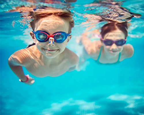 ds. distinctive style 3 Pieces Swimming Nose Clips PVC Silicone Swimming Nose Plugs Swim Training Protector Plug for Adult Kids (3 Pcs, Blue)