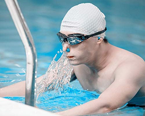 ds. distinctive style 3 Pieces Swimming Nose Clips PVC Silicone Swimming Nose Plugs Swim Training Protector Plug for Adult Kids (3 Pcs, Blue)