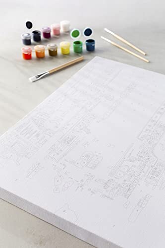 Dabble™ Premium Paint by Numbers Kit for Adults Beginners, Quality Painting by Numbers for Adults on Canvas Frame, Flowers, Plants, Gift - Night Lights