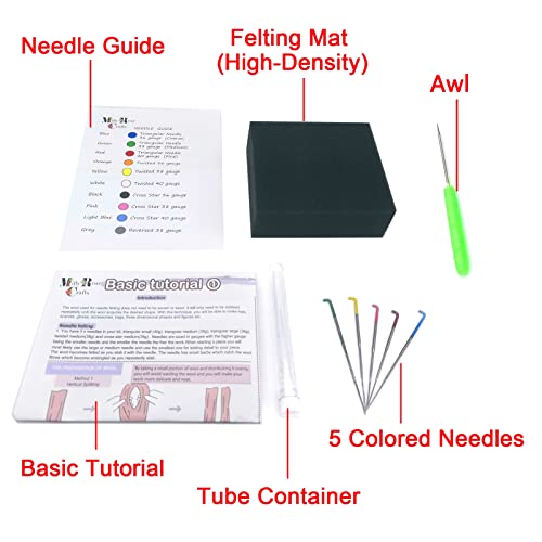 MillyRose Crafts Mouse Needle Felting Kit, Felting Wool, Felting Kits for Beginners Adults, Full Colour Instruction UK Craft Company, Edward & Mrs Mouse