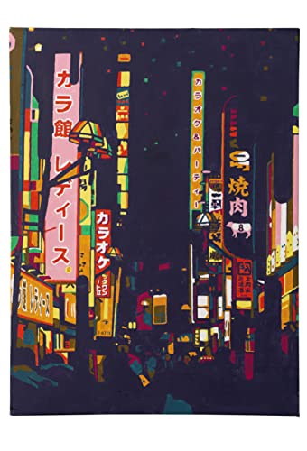 Dabble™ Premium Paint by Numbers Kit for Adults Beginners, Quality Painting by Numbers for Adults on Canvas Frame, Flowers, Plants, Gift - Night Lights