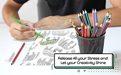 Styloo Adult Colouring Books, Set of 3 Books, 180 Designs – Animal, Floral, and Pattern Illustrations – Mindfulness and Relaxing Drawing Pad - Series 2