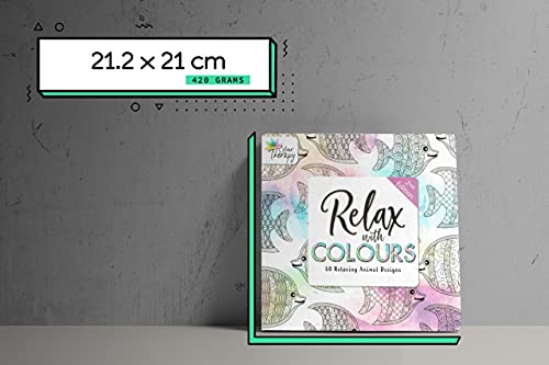 Styloo Adult Colouring Books, Set of 3 Books, 180 Designs – Animal, Floral, and Pattern Illustrations – Mindfulness and Relaxing Drawing Pad - Series 2