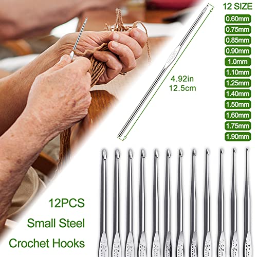 Coopay Crochet Starter Kit for Beginners Adults, Includes Ergonomic Metal Crochet Hooks 0.6mm to 6mm, Accessories and Cactus Case, Knitting Set with Wool and Needles