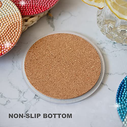 Temlum 6 Pcs Diamond Painting Coasters Kit with Holder, Abstract Landscape Diamond Art Coasters Kits for Beginners, Adults & Kids Diamond Painting Art Craft Supplies