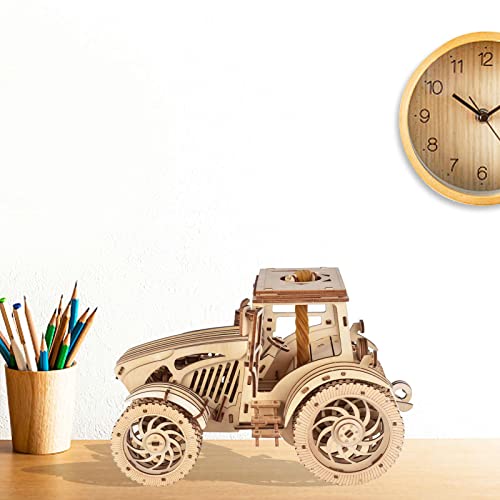 GuDoQi Tractor Model Kit, 3D Wooden Puzzle, Wood Construction Kit for Teens Adults to Build, Make Your Own Woodcraft Kit, Hobbies for Adults, DIY Assembly Toy, Gift Idea for Birthdays Christmas