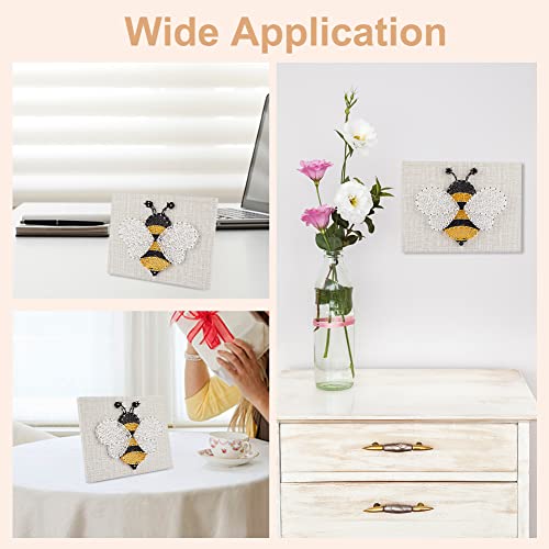 WEBEEDY 3D String Art Kit for Adults Beginners, DIY Bee String Craft Kit, Include All Necessary Accessories and Frame, Home Wall Decorations Unique Gift