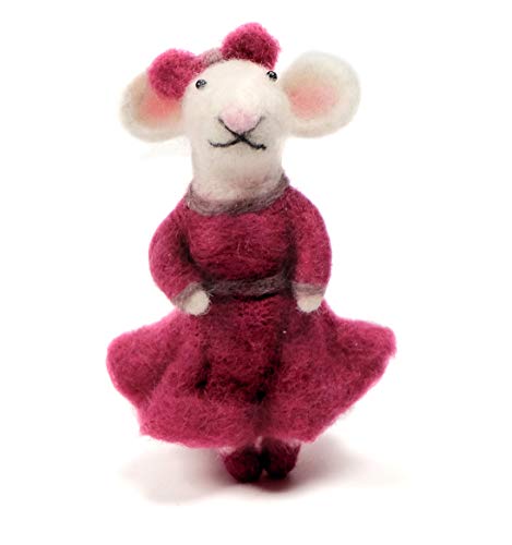 MillyRose Crafts Mouse Needle Felting Kit, Felting Wool, Felting Kits for Beginners Adults, Full Colour Instruction UK Craft Company, Edward & Mrs Mouse