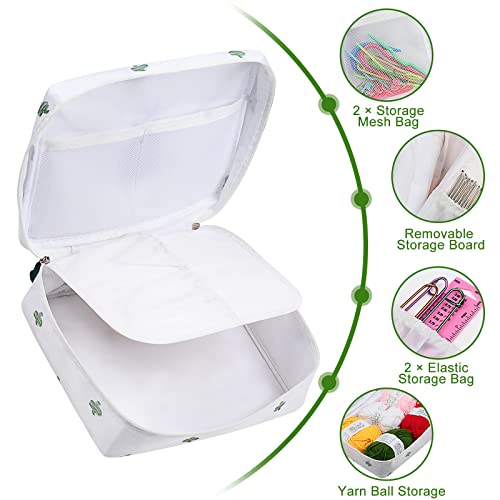 Coopay Crochet Starter Kit for Beginners Adults, Includes Ergonomic Metal Crochet Hooks 0.6mm to 6mm, Accessories and Cactus Case, Knitting Set with Wool and Needles