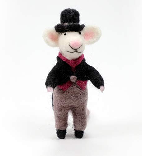 MillyRose Crafts Mouse Needle Felting Kit, Felting Wool, Felting Kits for Beginners Adults, Full Colour Instruction UK Craft Company, Edward & Mrs Mouse