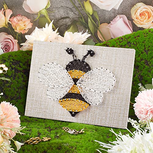 WEBEEDY 3D String Art Kit for Adults Beginners, DIY Bee String Craft Kit, Include All Necessary Accessories and Frame, Home Wall Decorations Unique Gift