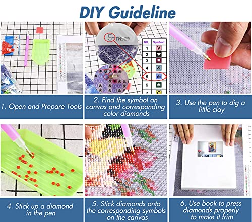 Diamond Painting, 5D DIY Diamond Painting Art Kits for Adults, Idea Gift for Children, Perfect for Stress Relief, Diamond Painting by Numbers (30x40cm)
