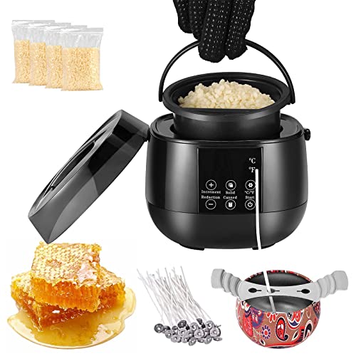 TTLIFE Intelligent Electric Wax Melting Machine,DIY Candle Making Kit,LED Display Screen Accurately Controls Beeswax Temperature,Candle Making Supplies for Adults Beginners, DIY Gift for Women Men