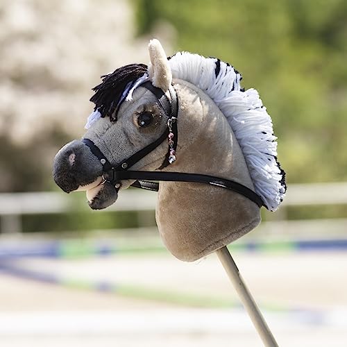 Panduro diy hobby horse bridle toy halter accessory fur real horse toys stick jumps for girls children toy plush horse on a stick t