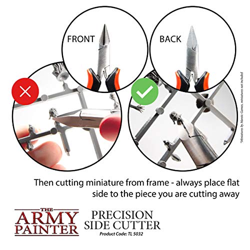 The Army Painter Hobby Tools Precision Side Cutter, Stainless Steel Flush Cutter, Side Snips, for Plastic, Resin and Metal Miniatures, for Tabletop Wargaming and Roleplaying DND Mini Figures