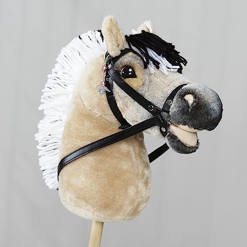 Panduro diy hobby horse bridle toy halter accessory fur real horse toys stick jumps for girls children toy plush horse on a stick t