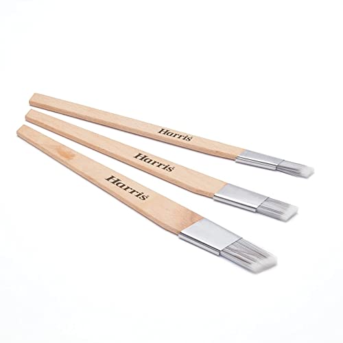 Harris Seriously Good Fitch Paint Brushes | Pack Of 3 | Cutting In, Precision & Control | Hobby & Craft | 0.5", 0.75", 1