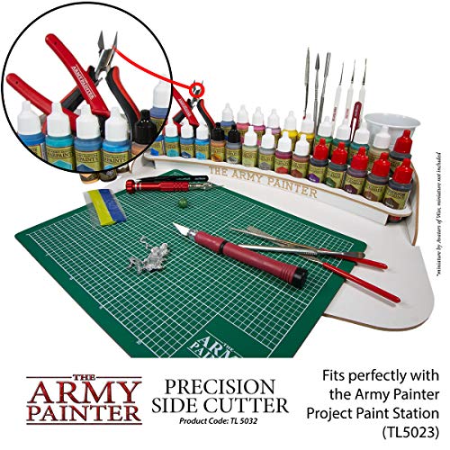 The Army Painter Hobby Tools Precision Side Cutter, Stainless Steel Flush Cutter, Side Snips, for Plastic, Resin and Metal Miniatures, for Tabletop Wargaming and Roleplaying DND Mini Figures