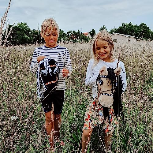 Panduro diy hobby horse bridle toy halter accessory fur real horse toys stick jumps for girls children toy plush horse on a stick t