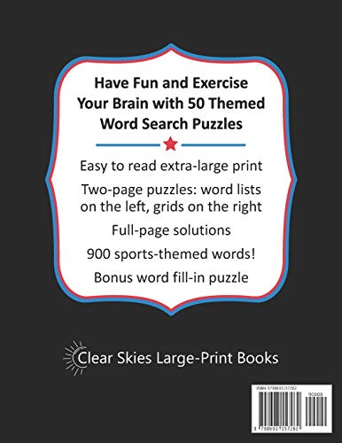 Wild About Sports Word Search Book: Jumbo-Print Edition: 50 Extra-Large Print Puzzles for Adults and Seniors with Low Vision: 2 (Hobbies and Sports)