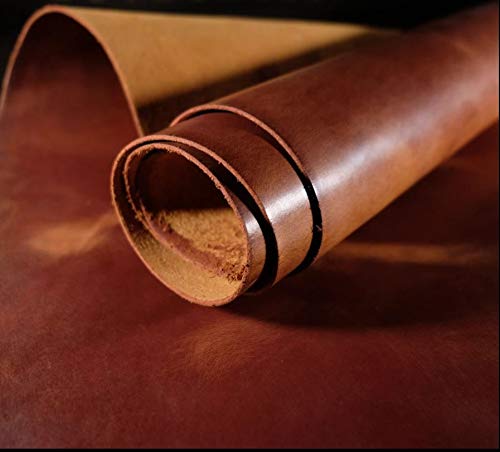 The Tannery Finished Full Grain Buffalo Genuine Leather Hides Crafts | Home Decor Leather Crafts Tooling Sewing Hobby Workshop Crafting Leather Hides Tan 12x24